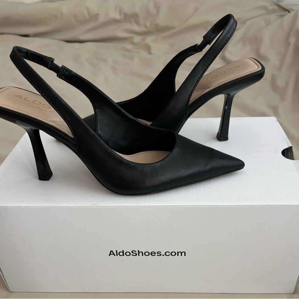 Aldo Elegant Black Pointed Heels